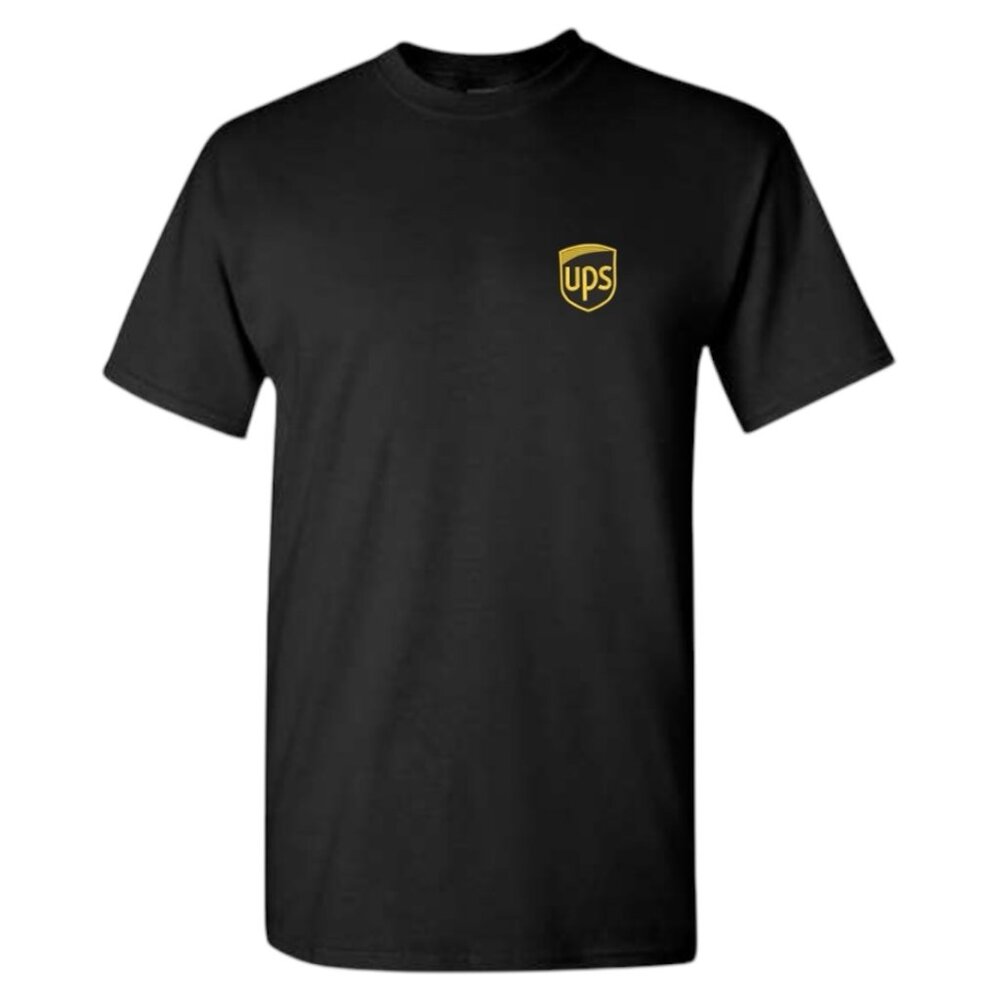 Men’s UPS Logo Embroidered Cotton T-Shirt - Black